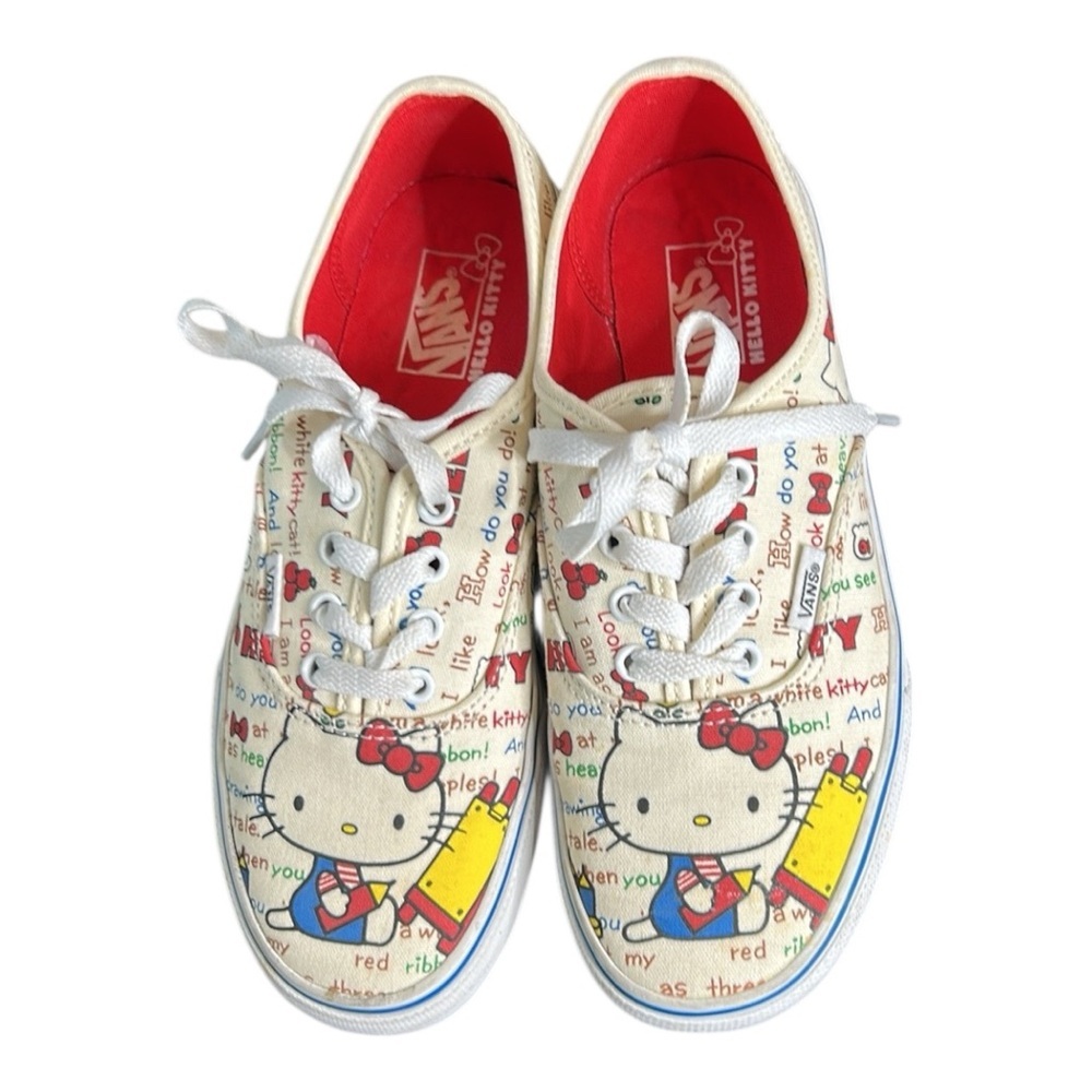 Vans x Hello Kitty 2014 Kids Sneakers Sz 4 Limited Edition Low Top Sanrio Shoes